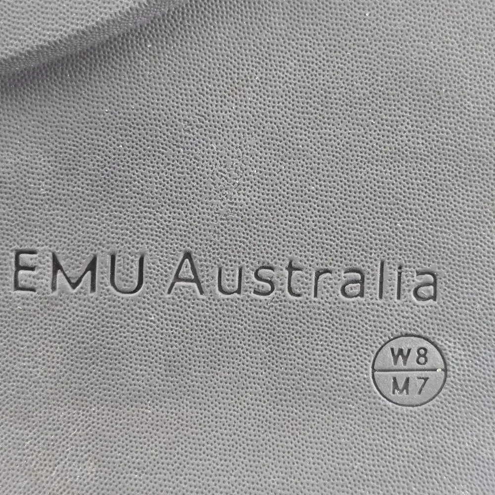 EMU Australia Boots Women 8 Waldron Green Suede Waterproof Moto Combat Shearling